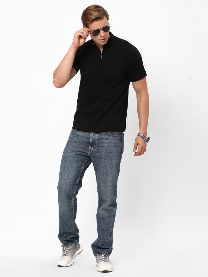 Men Slim Fit Henley-Neck T-Shirt image number 1