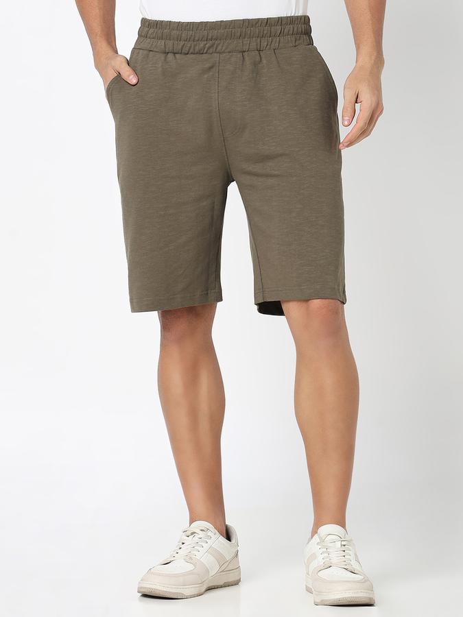 Solid Men Casual Shorts image number 1