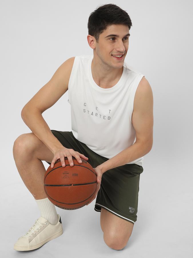 Men Typographic Print Round-Neck Sleeveless Vest image number 1