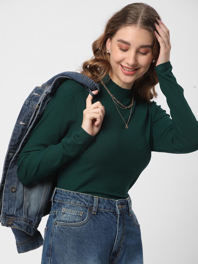 Women Round-Neck Regular Fit Top with Full Sleeves image number 0