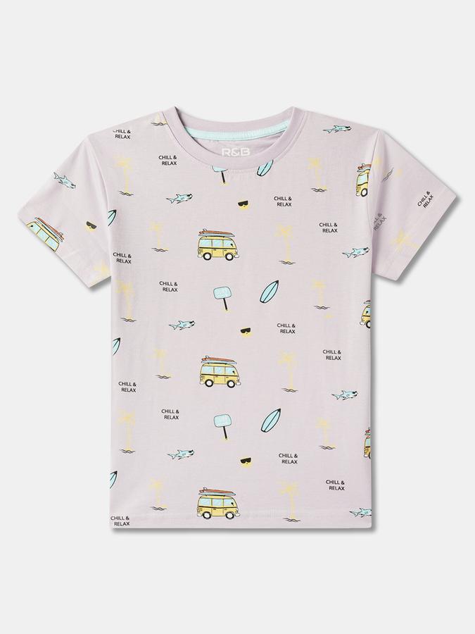 Boy Graphic Print Round-Neck T-Shirt image number 0