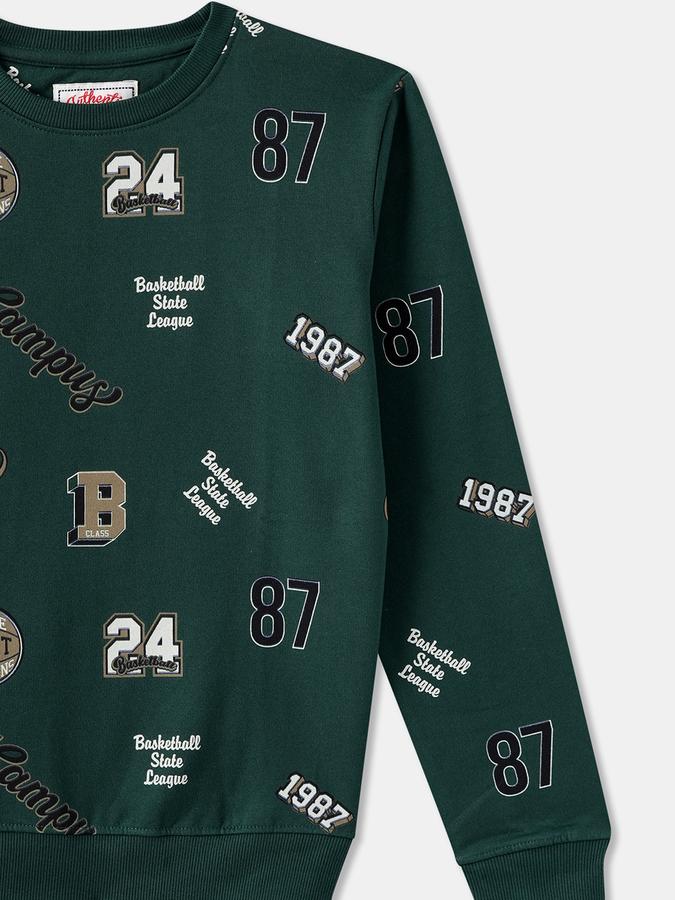 Boys Relaxed Fit Full Sleeve Crew Neck SweaT-Shirt