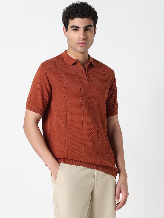 Solid Men Round Neck T-Shirt image number 2