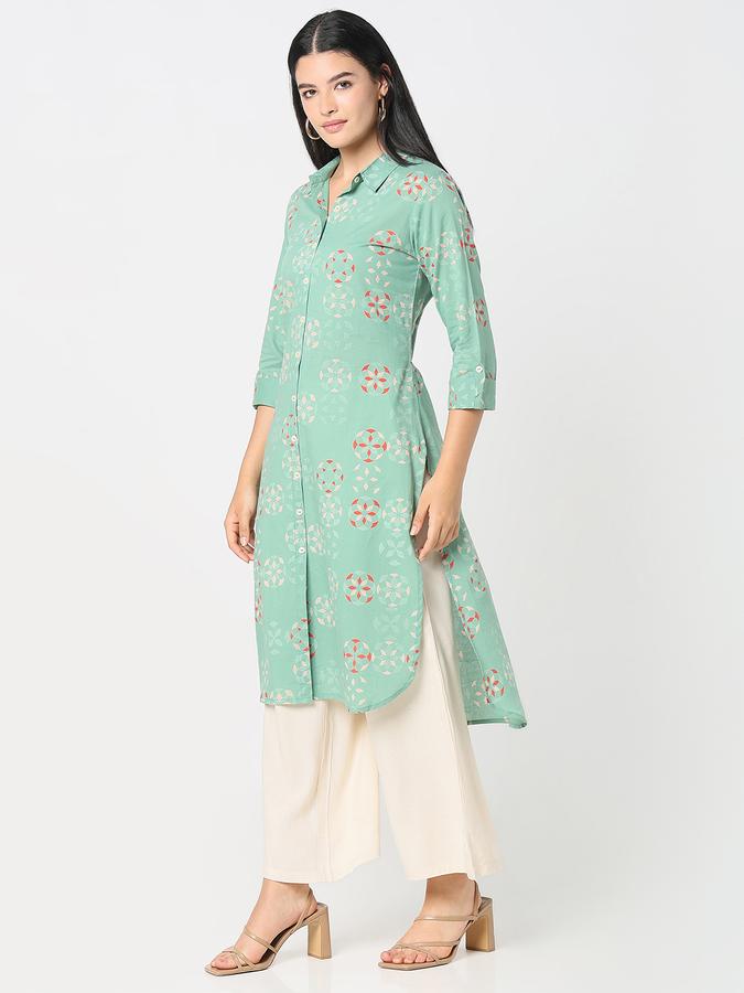 Women Printed Straight Kurta image number 2