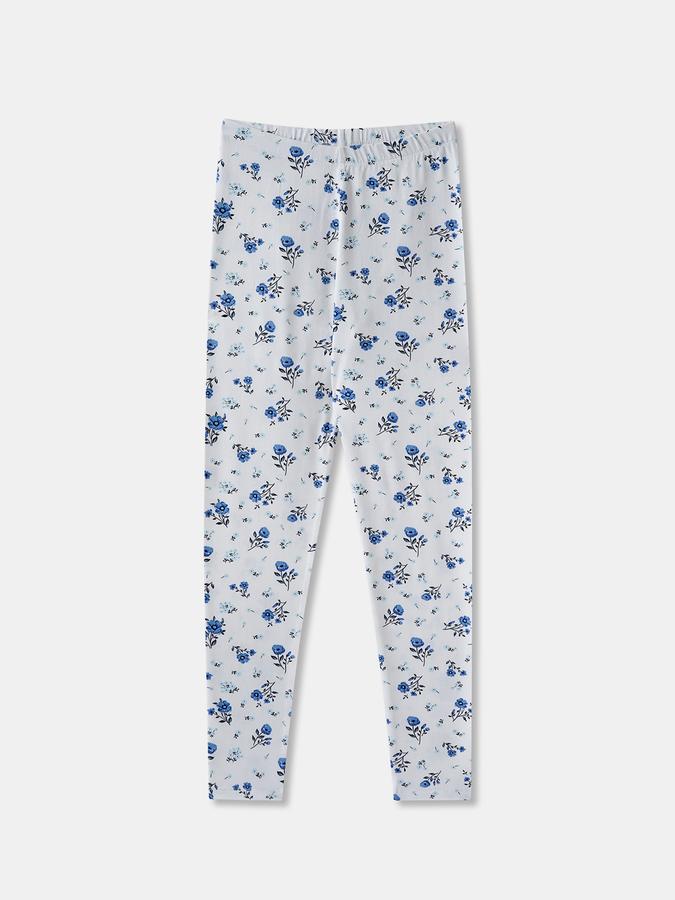 R&B Girls' White Printed Leggings
