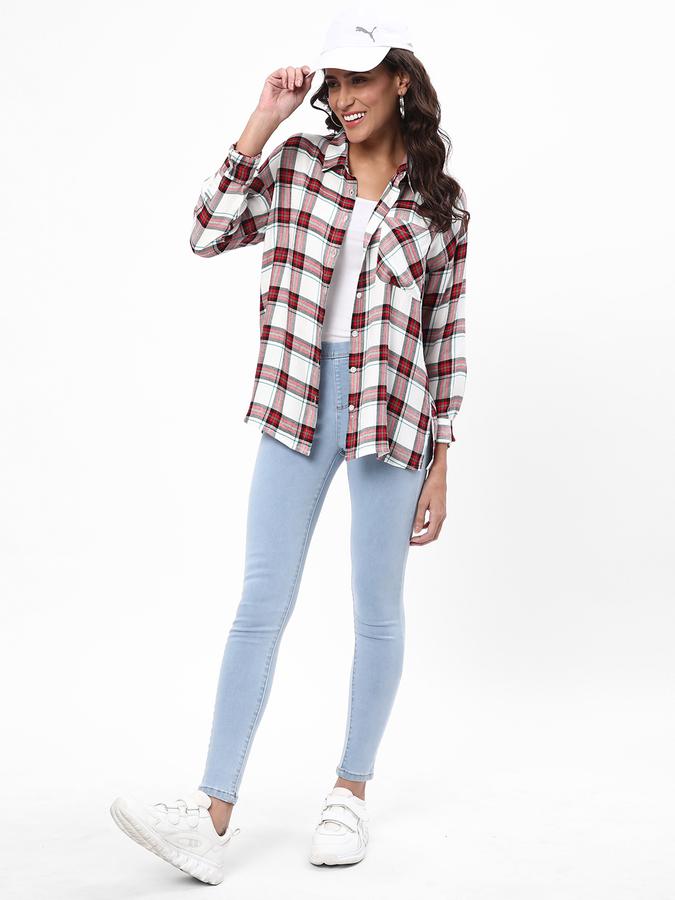 R&B Women's Oversized Check Shirt image number 1