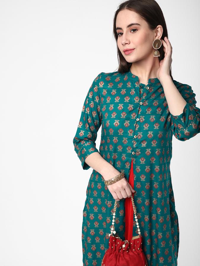 R&B Women Blue Kurtas image number 0