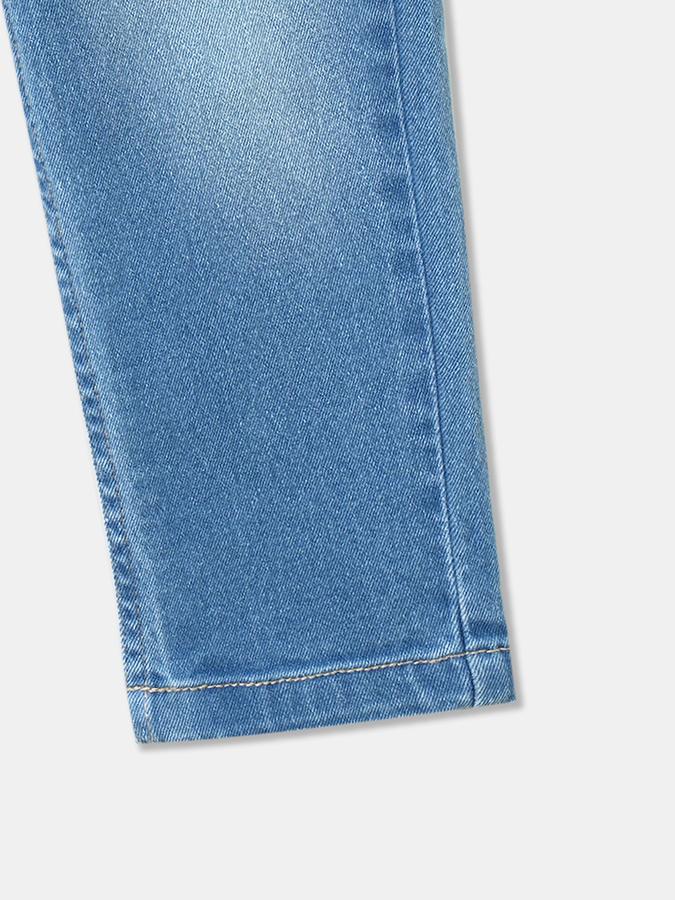 Boys PolyRelaxed Fit Mid Waist Solid Jeans