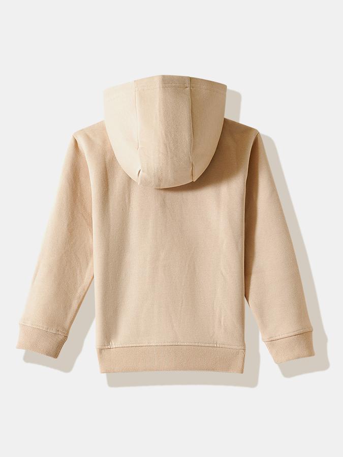 Boys Cotton Hooded Zip Up Solid Jacket