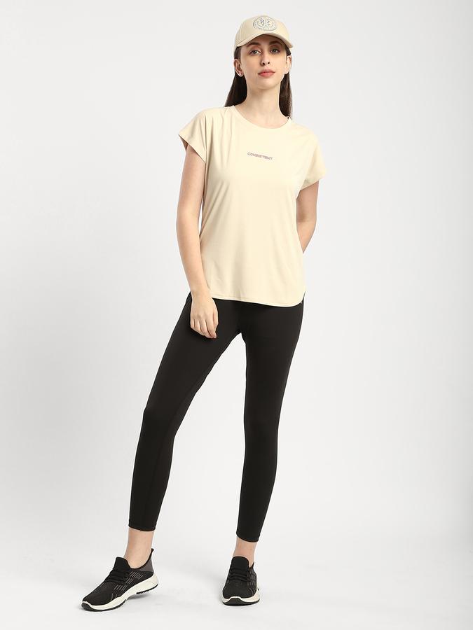 Women Polyester Regular Fit Round Neck Graphic Top