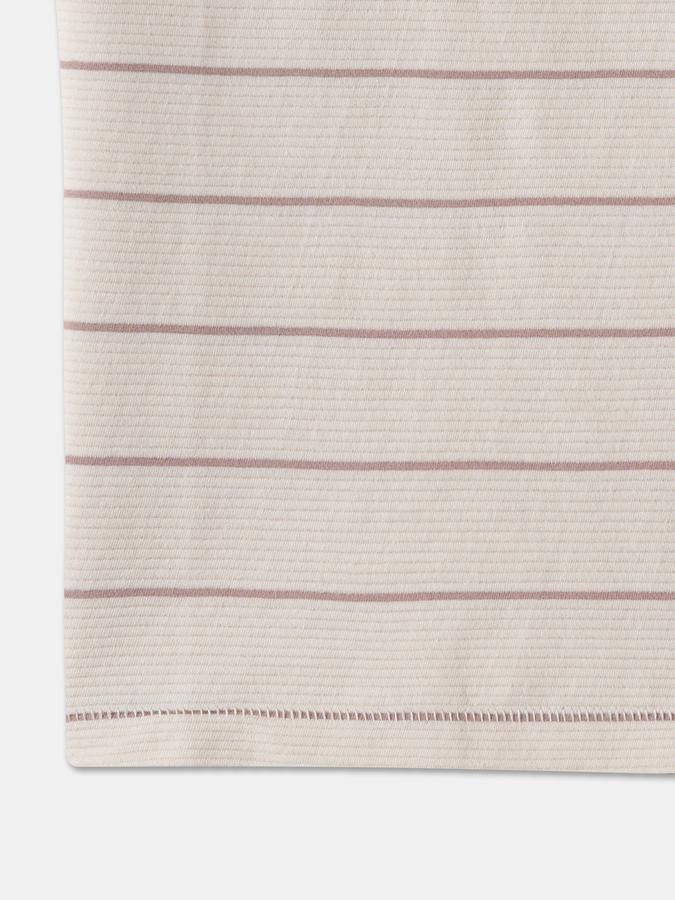 Boys Cotton Regular Fit Henley Striped T-shirt