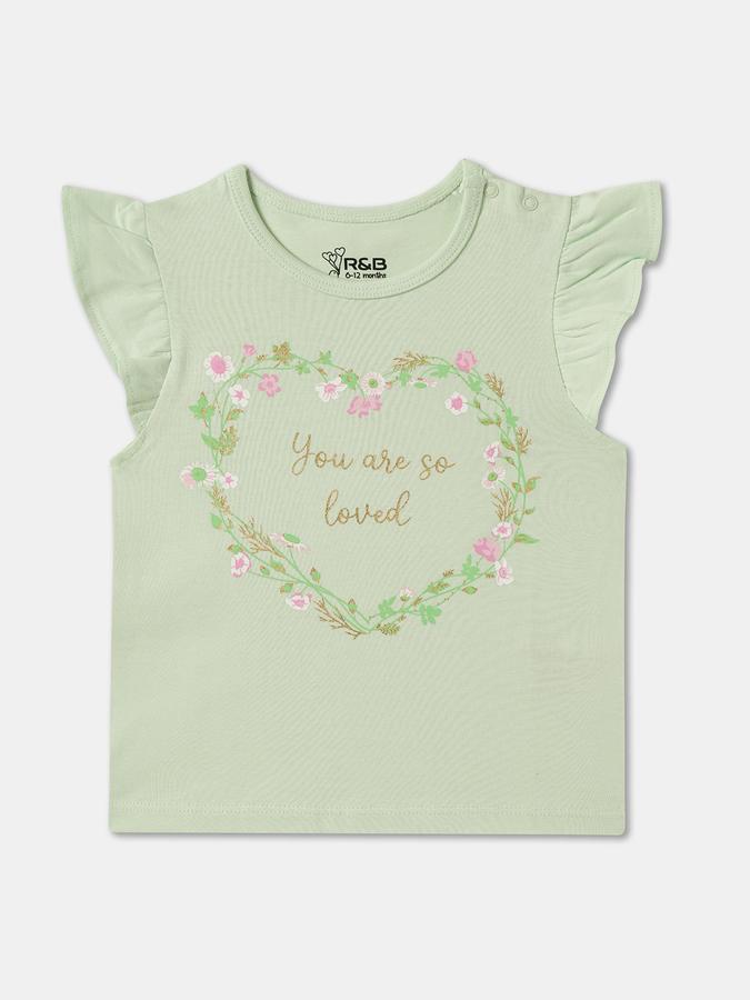 Baby Girls Graphic Print Pure Cotton Regular T Shirt image number 0