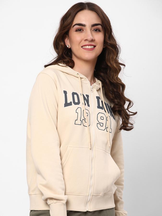 Women Typographic Print Hoodie