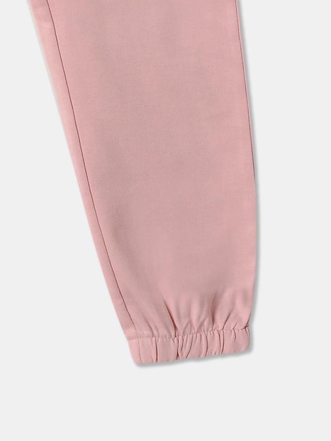 Girls Cotton Regular Fit Drawstring Waist Printed Pants