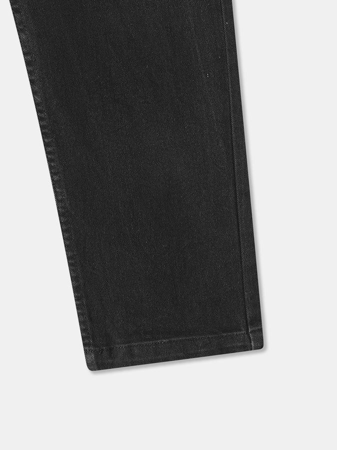 Boys Cotton Blend Regular Fit Drawstring Waist Clean Hem Jeans