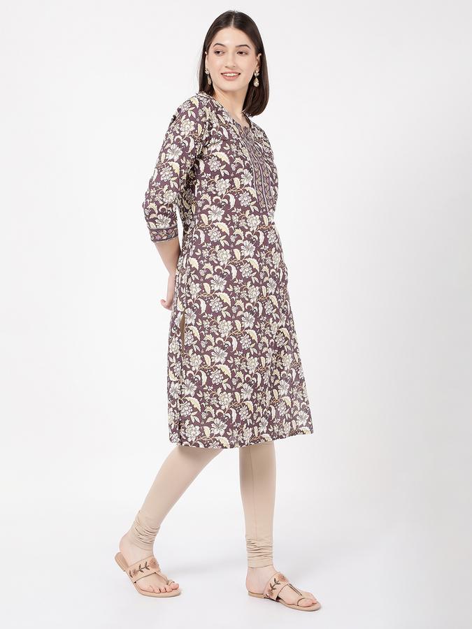 Women Floral Print Straight Kurta image number 2