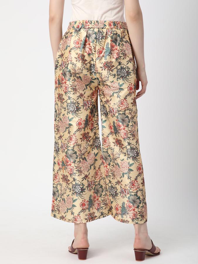 Women Poly Blend Culottes Elasticated Waist Printed Trousers
