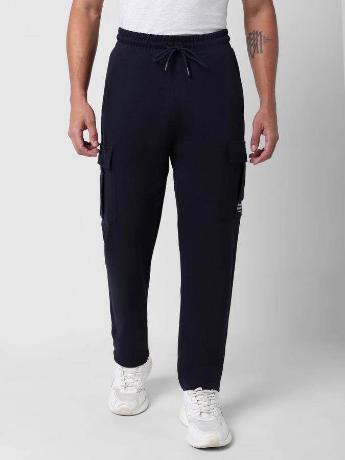 Men Straight Fit Flat-Front Pants