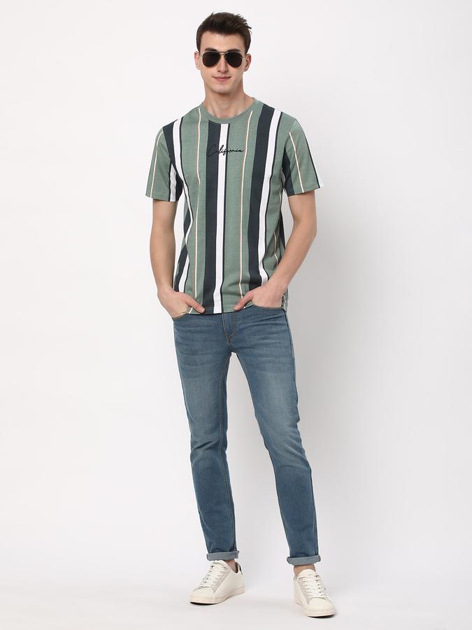 Men Printed Regular Fit Round-Neck T-Shirt image number 1