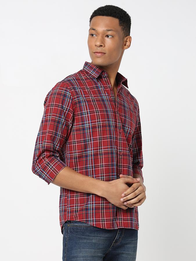 Men Shirt with Spread Collar image number 3