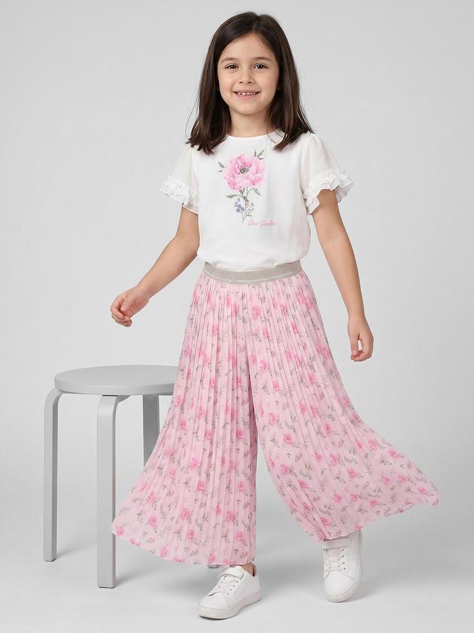 R&B White Polyester Girl Clothing Set
