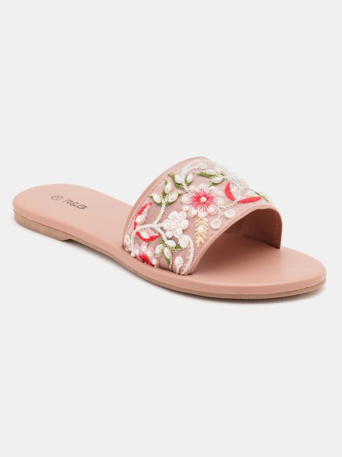 R&B Women Embroidered Flat Sandals image number 1