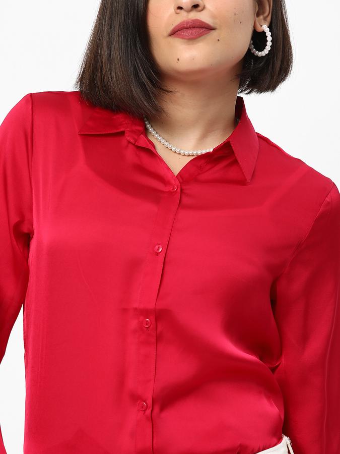 R&B Women's Solid Satin Shirt image number 0