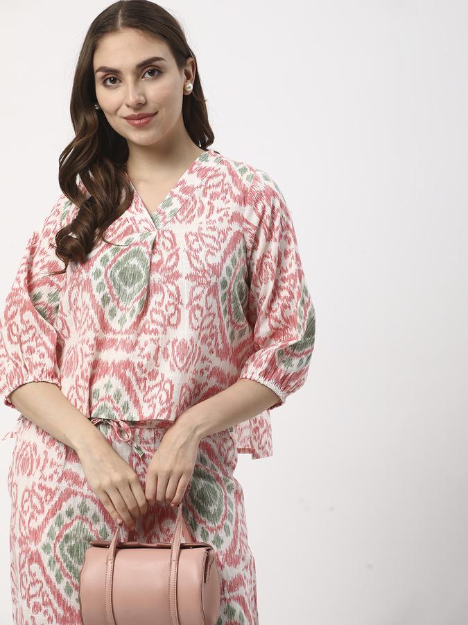 Women Printed V-Neck Suits & Sets image number 0