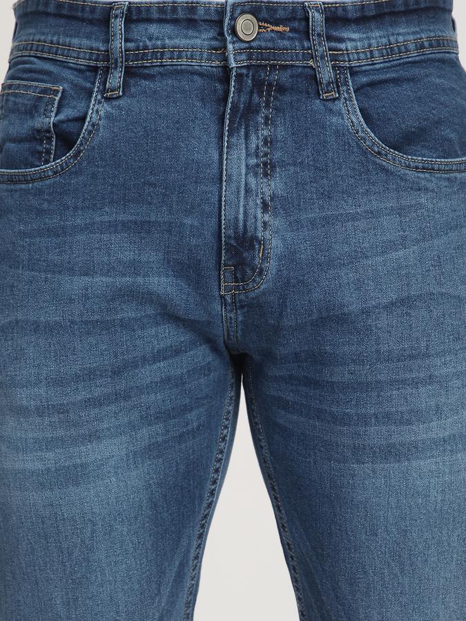 Men Cotton Slim Fit Mid Rise Clean Look Jeans