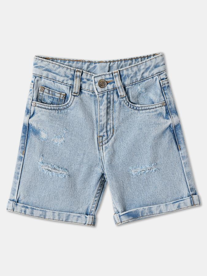 R&B BOYS Solid Denim Shorts
