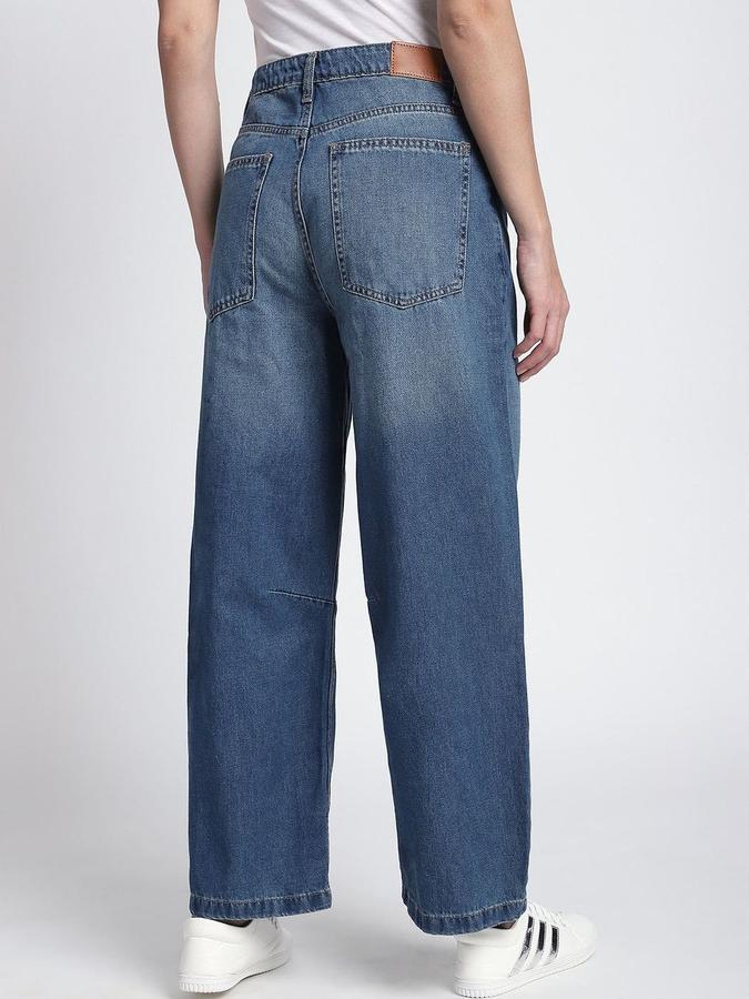 R&B Women Mid Blue Regular Fit Mid-Rise Jeans