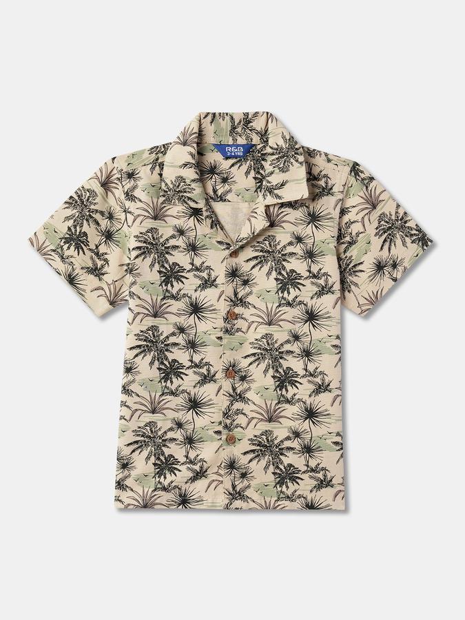 Boys Tropical Print Regular Fit Shirt image number 0