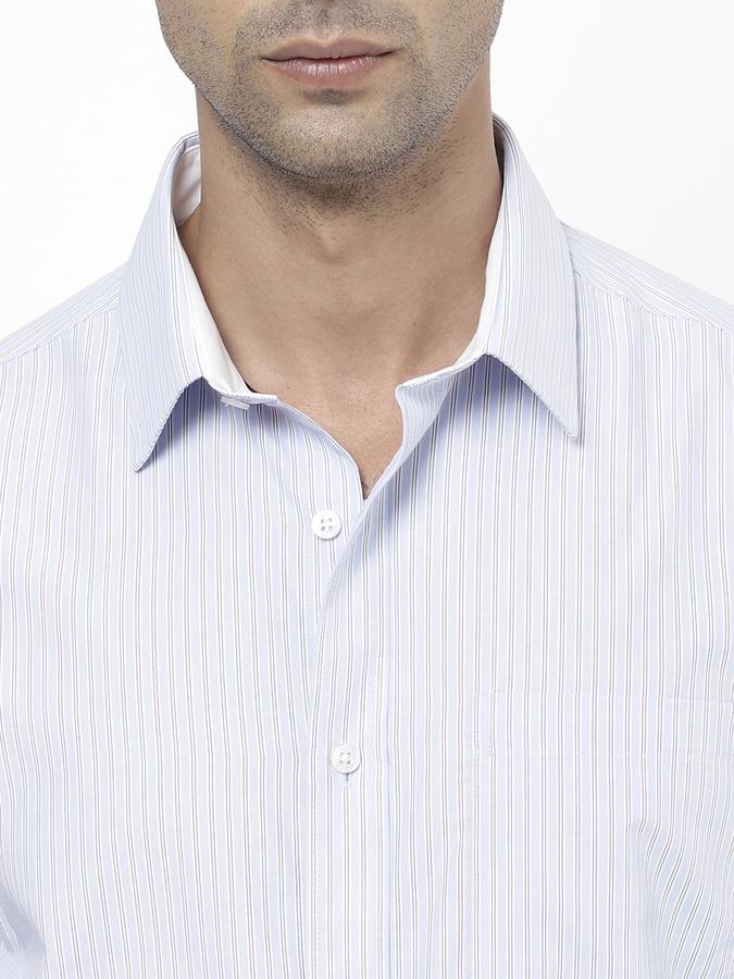 R&B Blue Men Formal Shirts image number 3