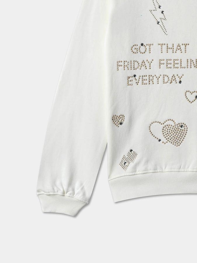 Full Sleeve Solid Girls Sweatshirt image number 3