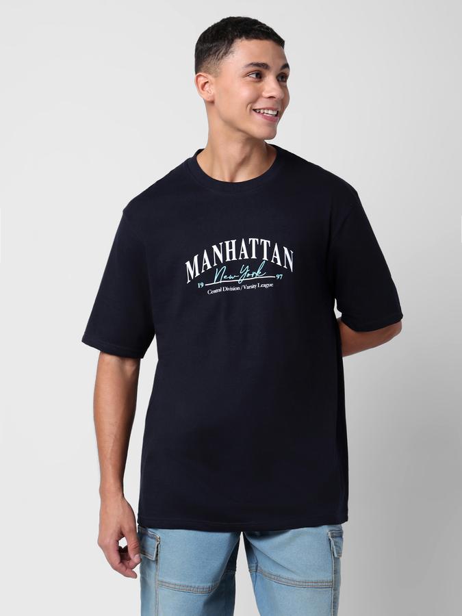 Typographic Print Round Neck T-Shirt image number 0