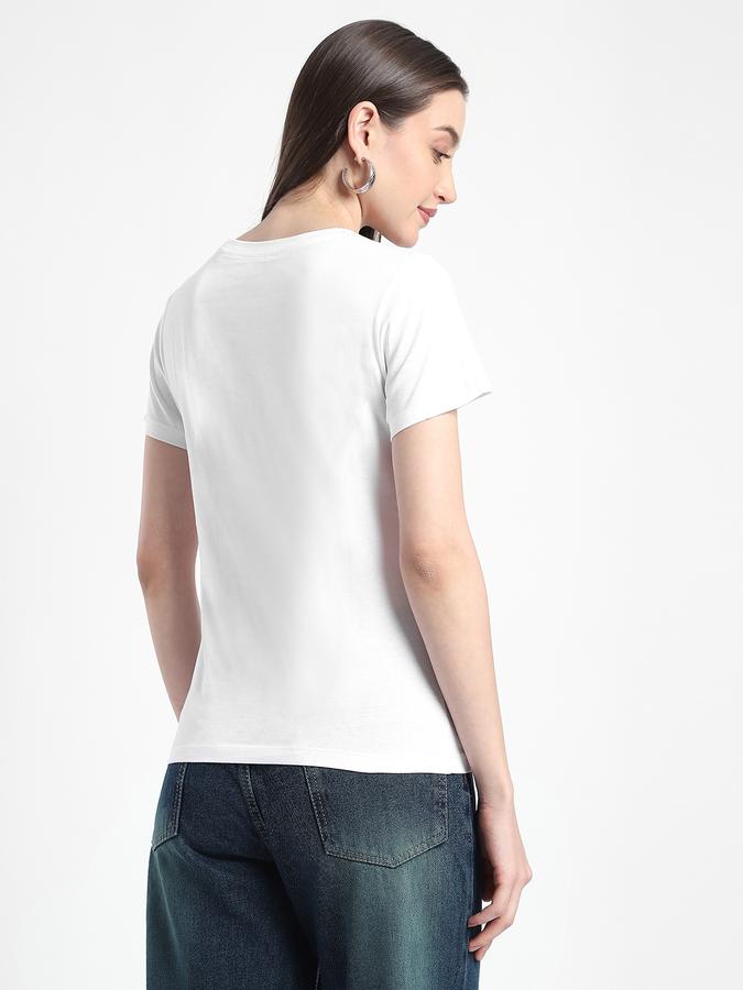 Women Cotton Regular Fit Crew Neck Graphic T-shirt