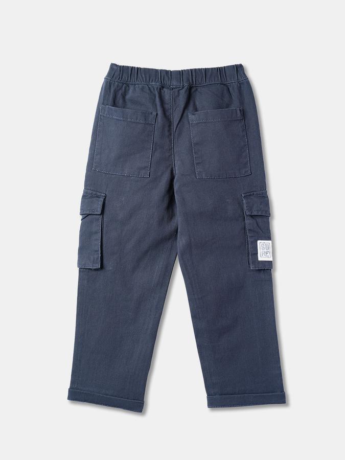 Boys Mid-Rise Straight Fit Cargo Pants image number 1
