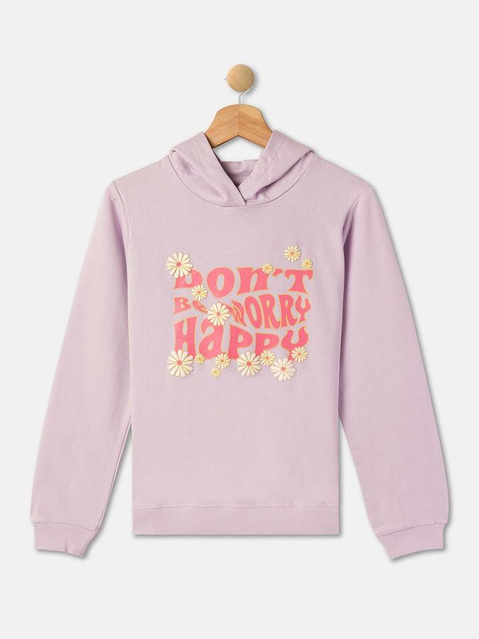 Girls Cotton Graphic Hoodie And Joggers Set
