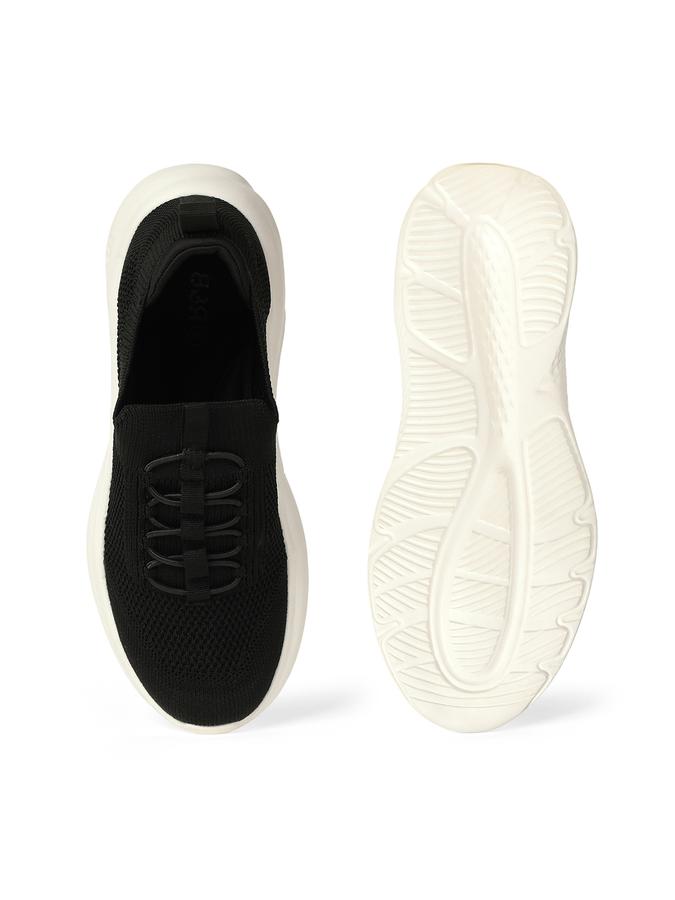 R&B Women Black Lace-Ups Sports Shoes