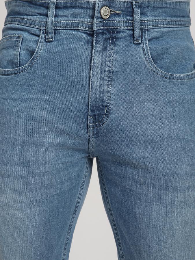 Men Cotton Slim Fit Mid Rise Clean Look Jeans