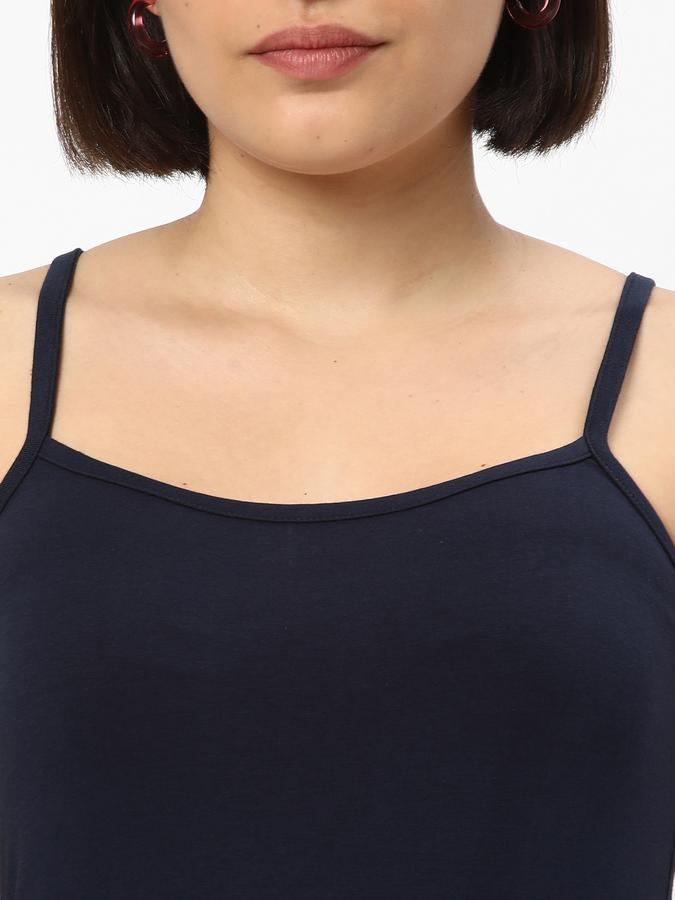 Women Cotton Regular Fit Scoop Neck Heather Camisole