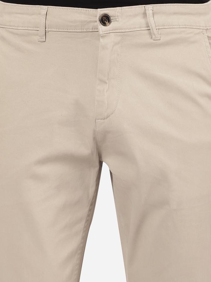 R&B Men Beige Casual Trousers image number 3