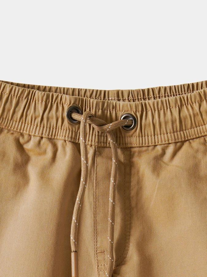 R&B Boys Beige Solid Regular Fit Trousers