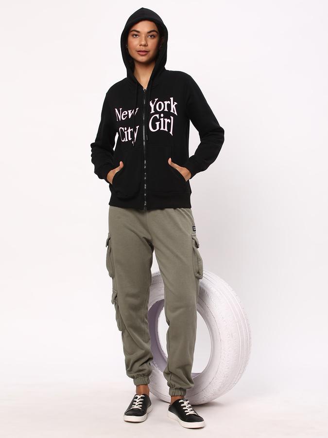 Women Typographic Print Hoodie image number 1