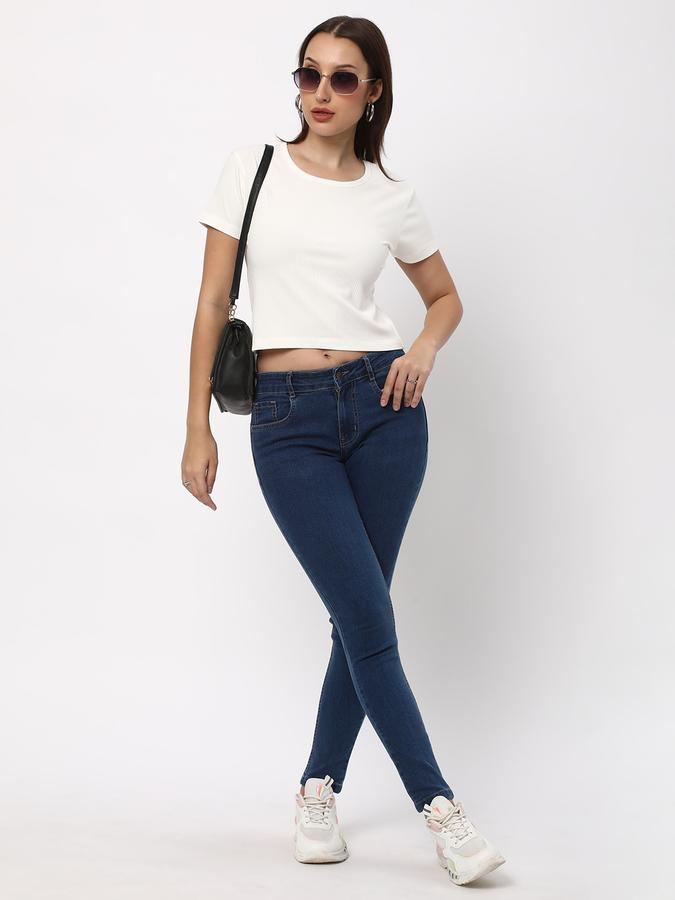 Women Regular Fit Top with Round Neck image number 1