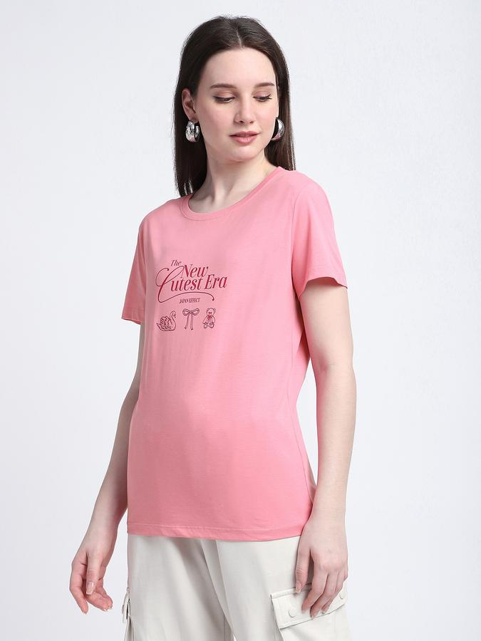R&B Women Pink Graphic T-Shirt
