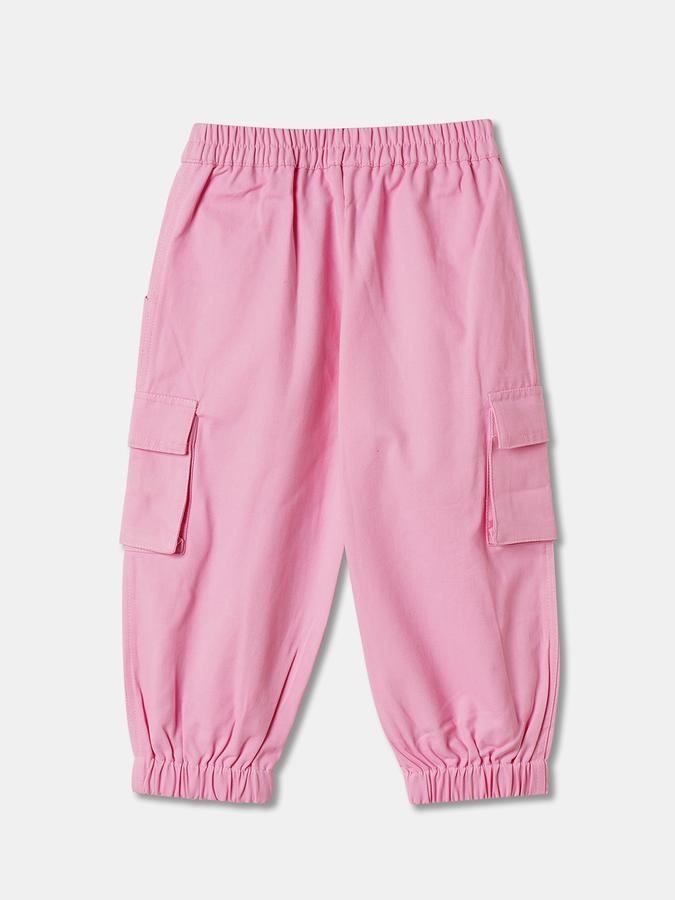 Boys Regular Fit Solid Drawstring Waist Trouser