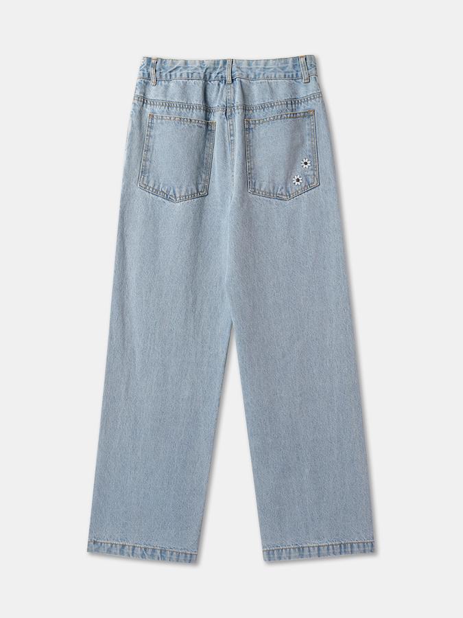 Girls Micro Print Straight Jeans image number 1