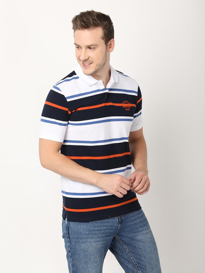 Men Striped Regular Fit T-Shirt image number 2