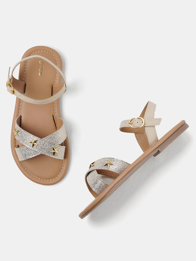 R&B Girls Gold Sandals image number 0